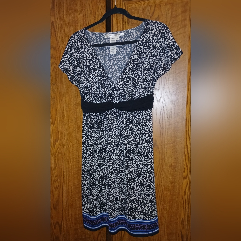 Max Studio Black and White Patterned Dress